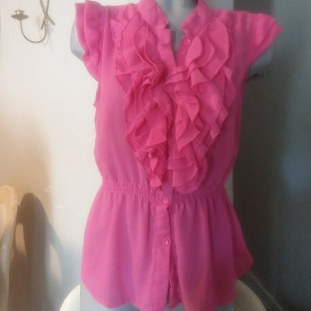 Women sheer shirt by papertee size XL